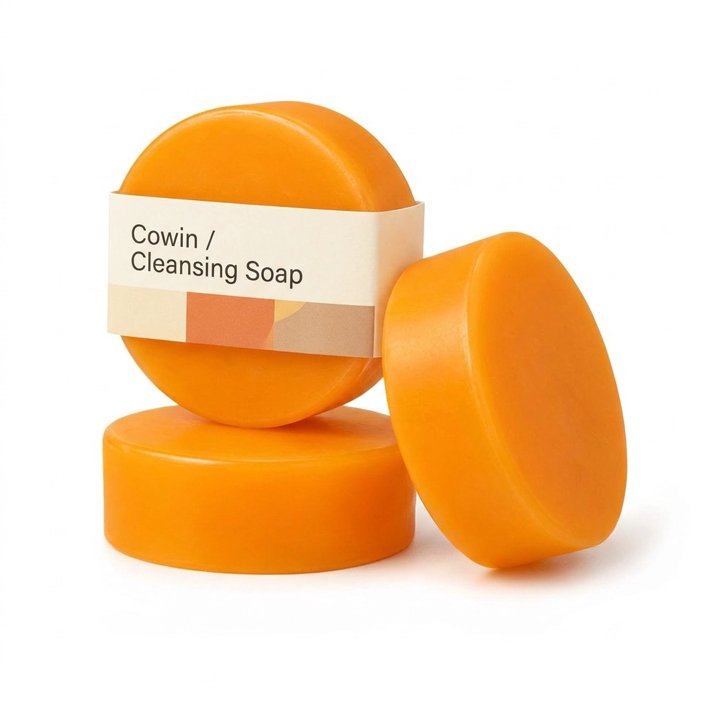 Cowin Orange Cleansing Soap Bars — Cleansing soap presentation