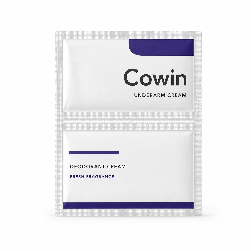 Cowin Underarm Cream — Carton & Sachet — Cream / balm presentation