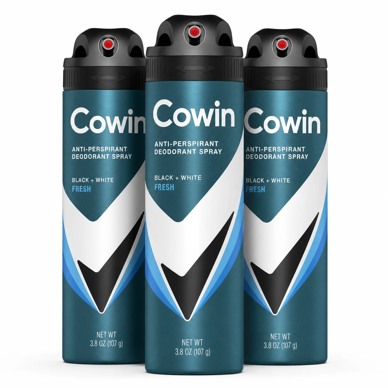 Cowin Dry Spray — Black Three-Pack — Spray / mist presentation