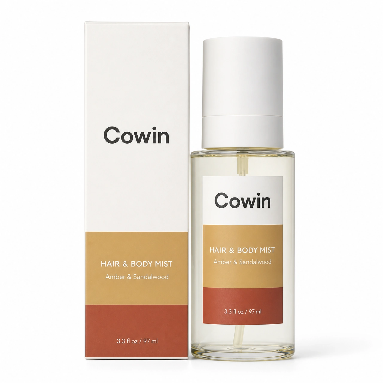 Cowin Hair & Body Mist — Glass Bottle — Spray / mist presentation