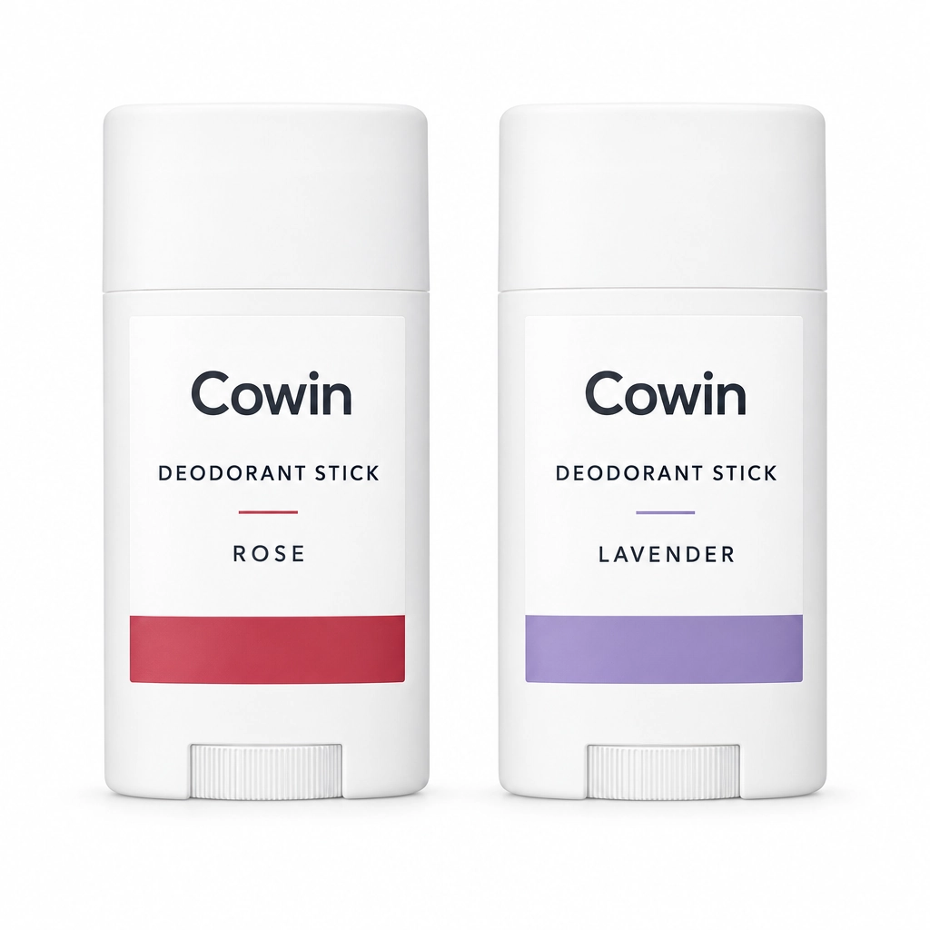 Cowin Rose & Lavender Deodorant Stick — Duo — Stick presentation