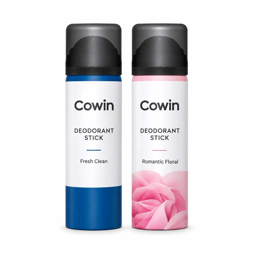 Cowin Deodorant Stick — Blue & Pink Duo — Stick presentation