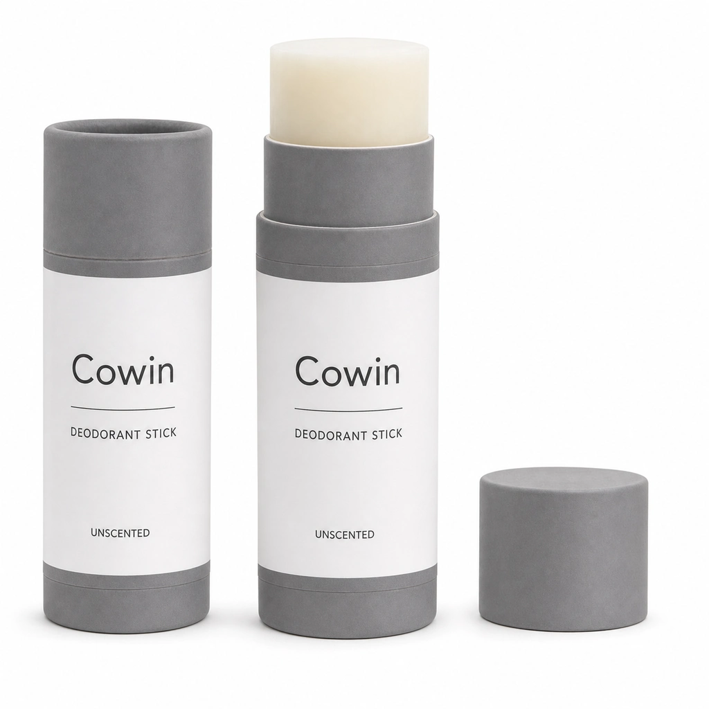 Cowin Deodorant Stick — Gray Paper Tubes — Stick presentation
