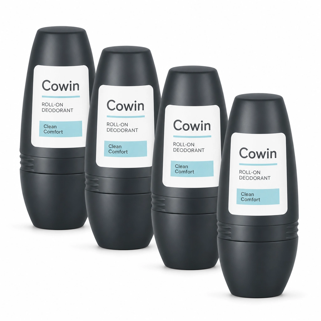 Cowin Roll-On Deodorant — Black Four-Pack — Roll-on presentation