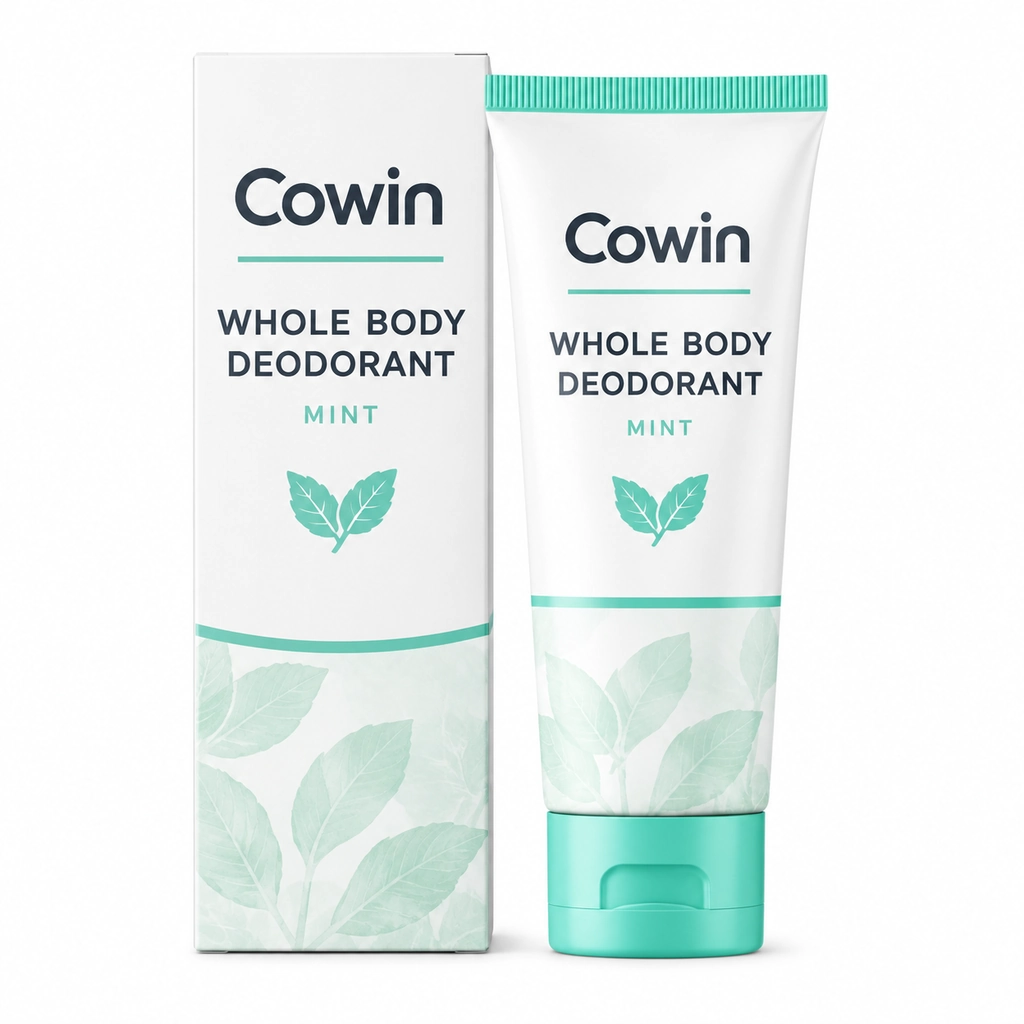 Cowin Mint Whole Body Deodorant — Tube Set — Cream / balm presentation