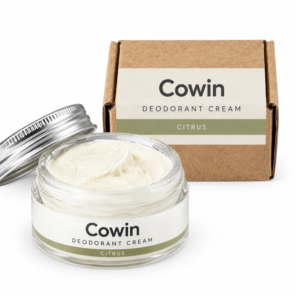 Cowin Citrus Deodorant Cream — Jar & Carton — Cream / balm presentation