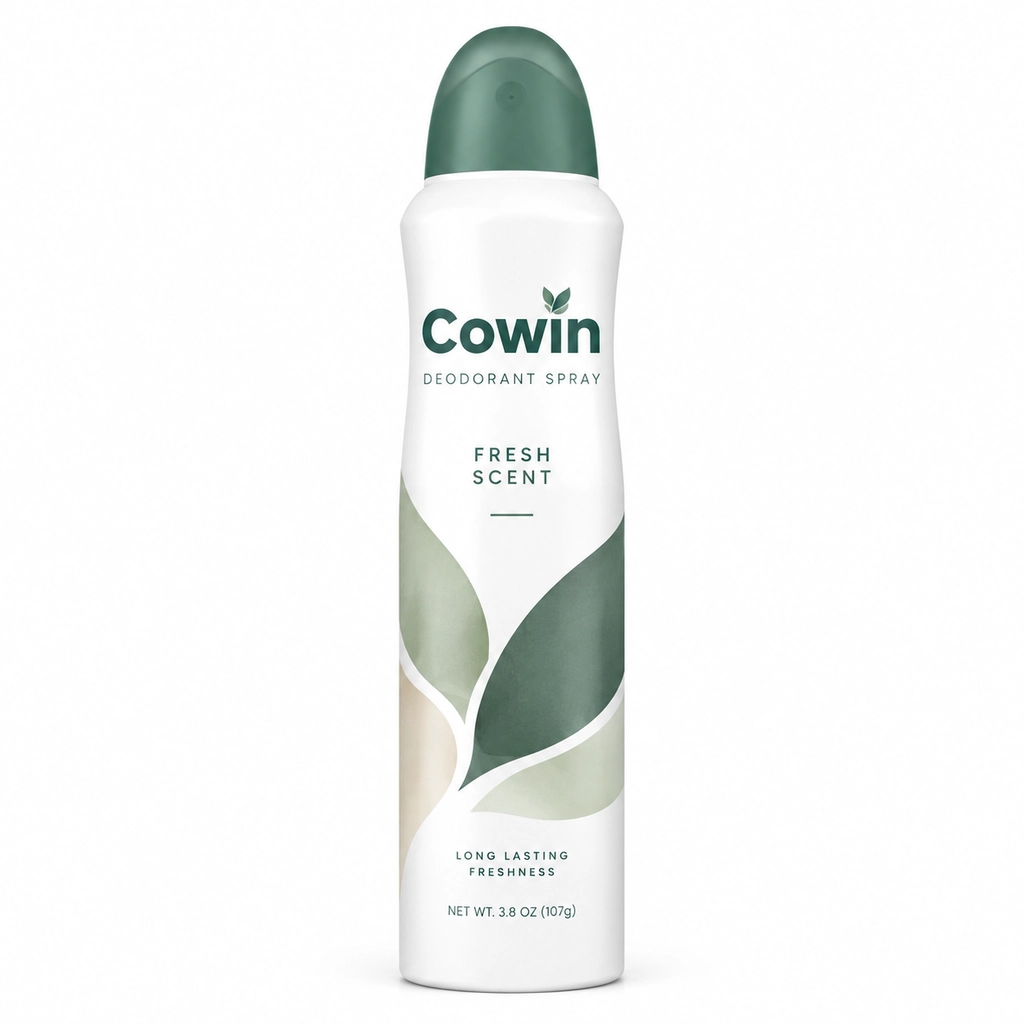 Cowin Fresh Scent Dry Spray — Green Cap — Spray / mist presentation