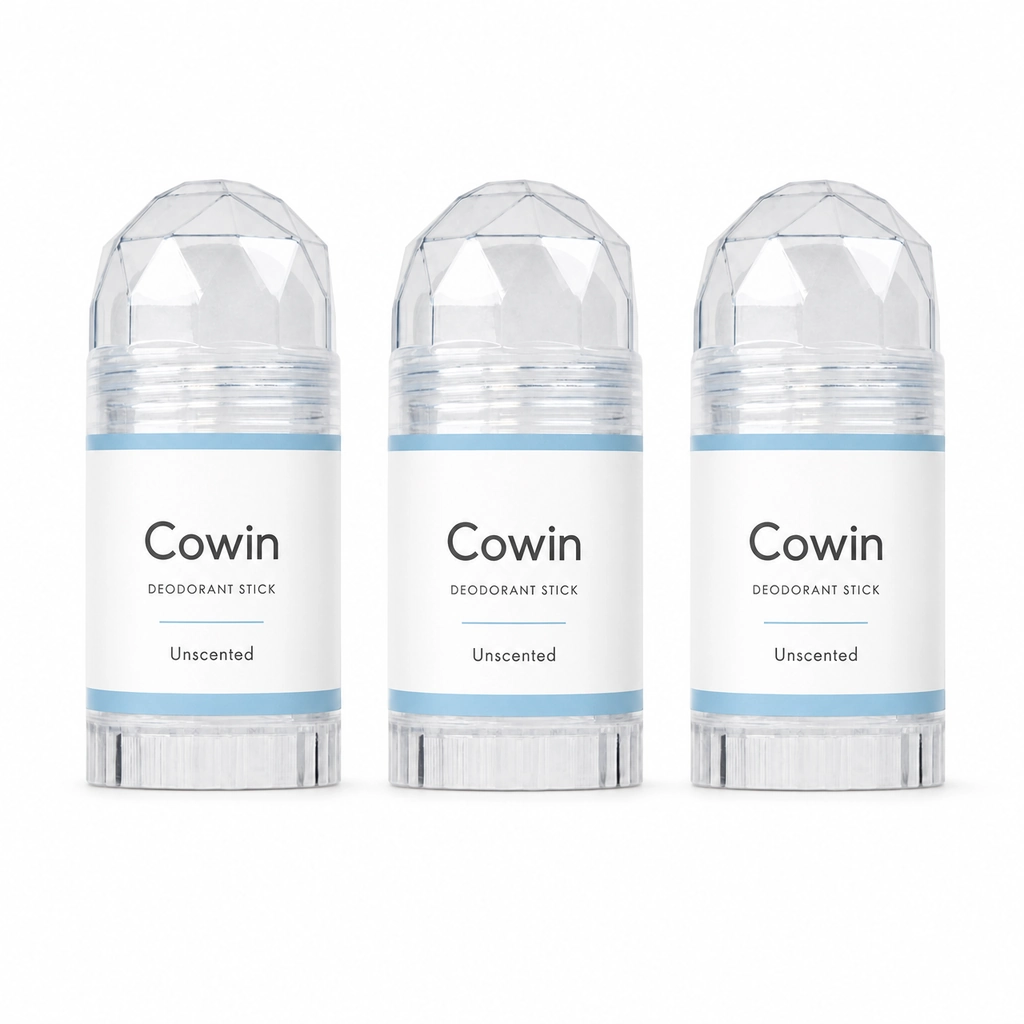 Cowin Deodorant Stick — Clear-Cap Trio — Stick presentation